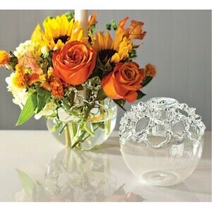 Borosilicate Hand Blown Glass Candle Holder & Vase Set of 2—Uno Alla Volta